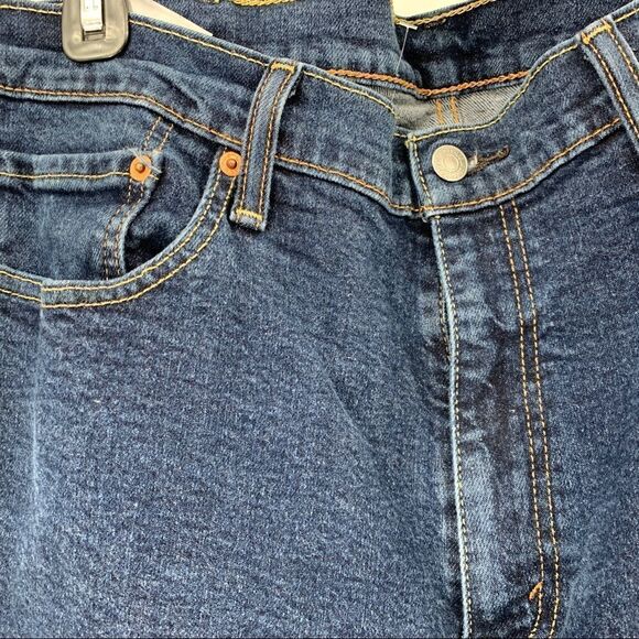 Levis 514 Men's Straight Fit Size 38x 30 dark Wash - Picture 7 of 13